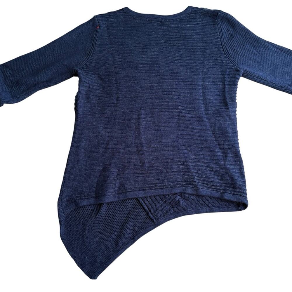 Dana Buchman Navy Crew Neck Sweater - Picture 3 of 7